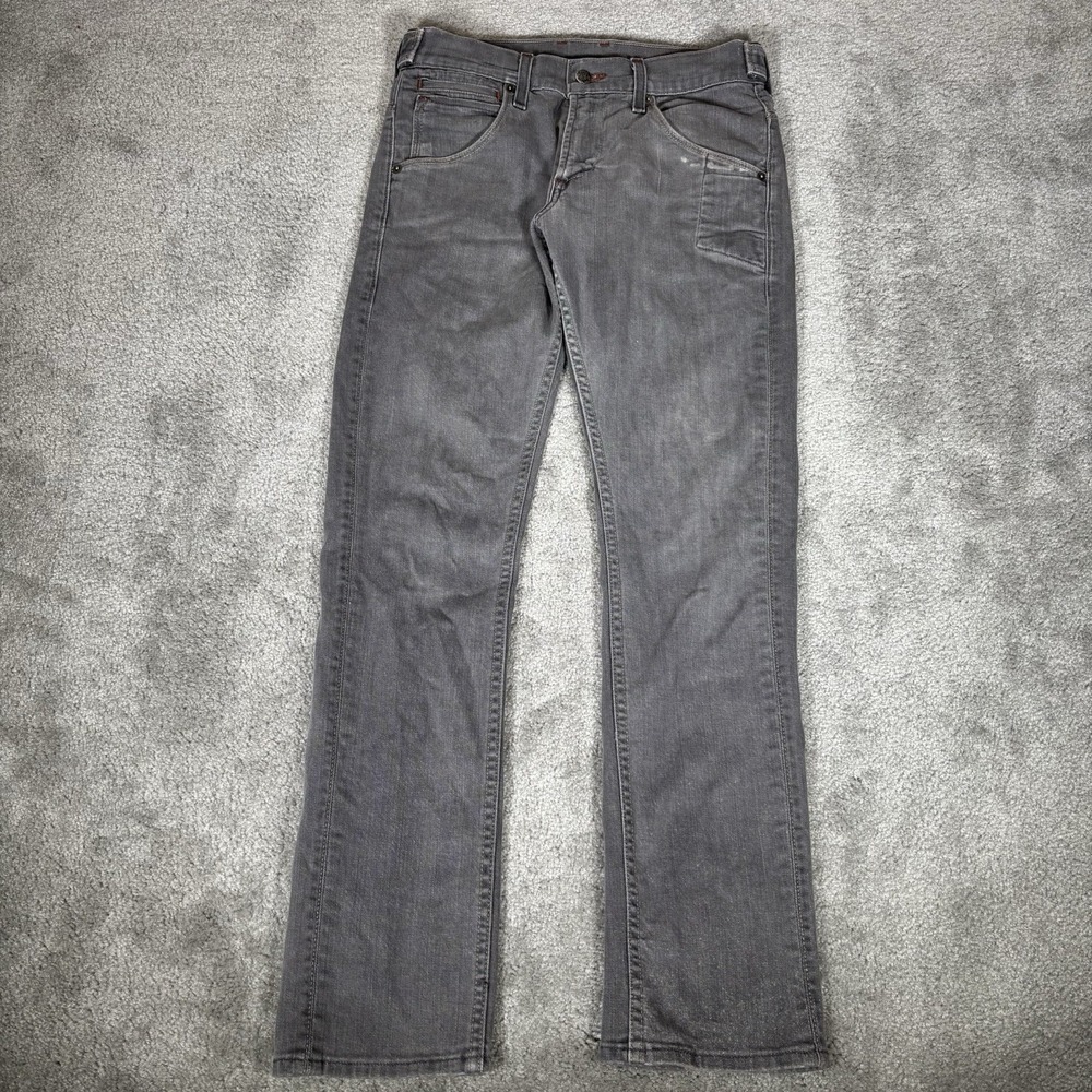 Vintage Levis 511 Jeans Mens 28x30 Skinny Fit Gray Denim Double Pockets Y2K